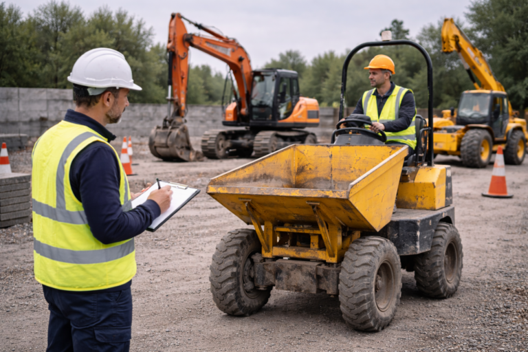 NPORS assessment for Forward Tipping Dumper, 360 Excavator, Road Roller and Telescopic Handler plant operators